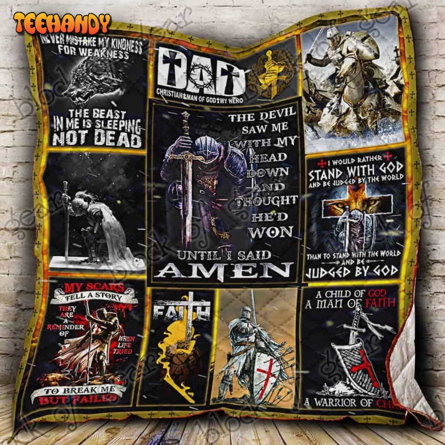 The Christian Warrior 3D Quilt Blanket