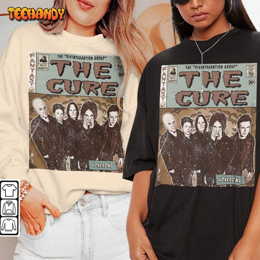 The Cure Comic 90s Vintage Book Art Cure Disintegration Lovesong Tour T Shirt