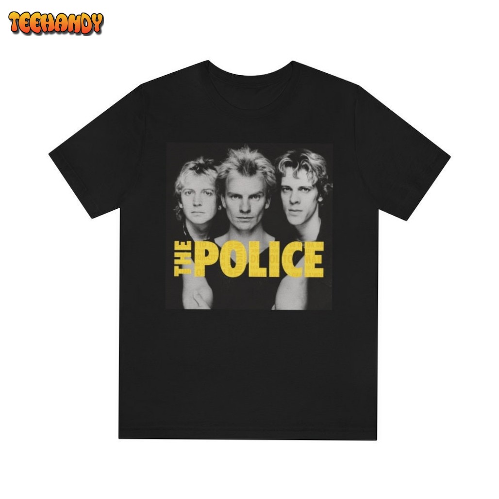 The Police Aesthetic Vintage T-Shirt Style, Vintage 90s Inspired Minimal Graphic T-Shirt