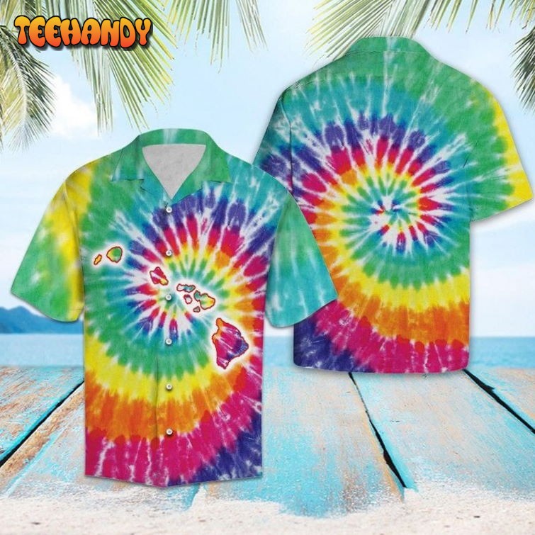 Tie Dye Aloha Hawaiian Shirt V3