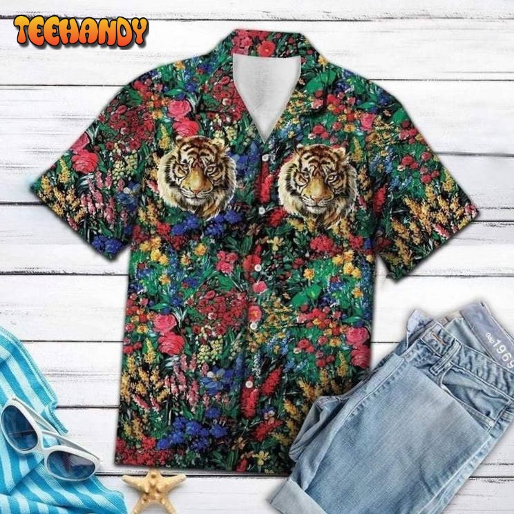 Tiger Forest Flower Hawaiian Shirt