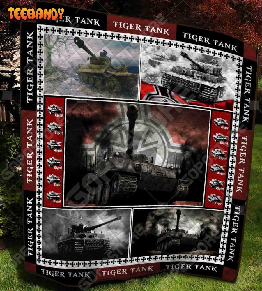 Tiger Tank Art Like 3D Customized Quilt Blanket