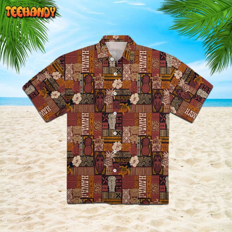 Tiki Hawaiian Style Tribal Hawaiian Shirt