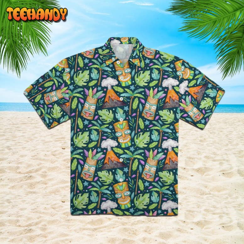 Tiki Summer Vibe Tropical Hawaiian Shirt