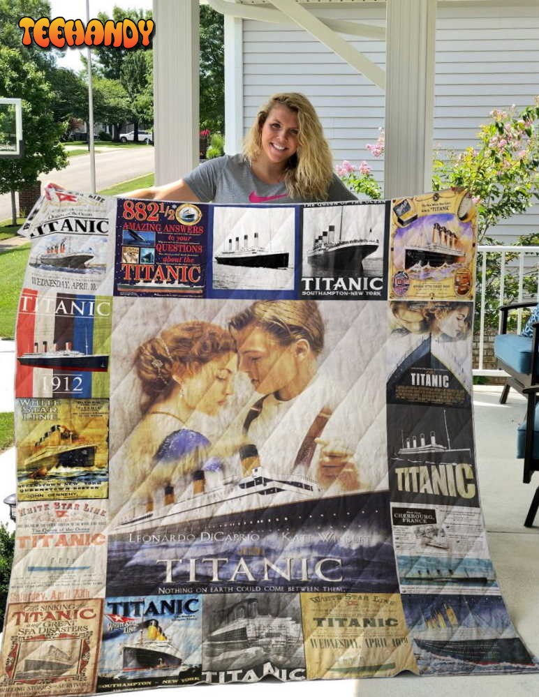 Titanic Tshirt 3D Quilt Blanket