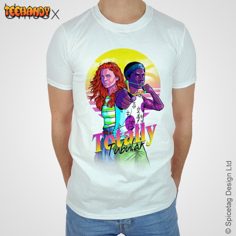 Totally Tubular T-shirt Retro 80s 11 T-shirt Stranger Eleven Elle Top Waffle T Shirt