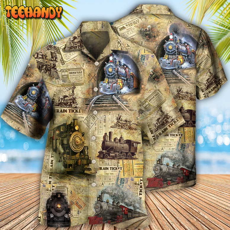 Train Amazing Locomotive Hawaiian Shirt