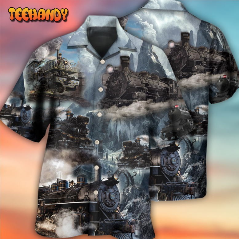 Train Style Near The Stream Hawaiian Shirt