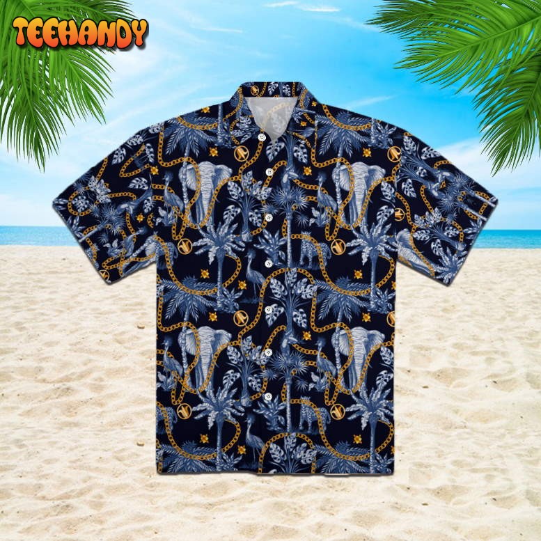 Tropical Trees Jungle Pattern Hawaiian Shirt