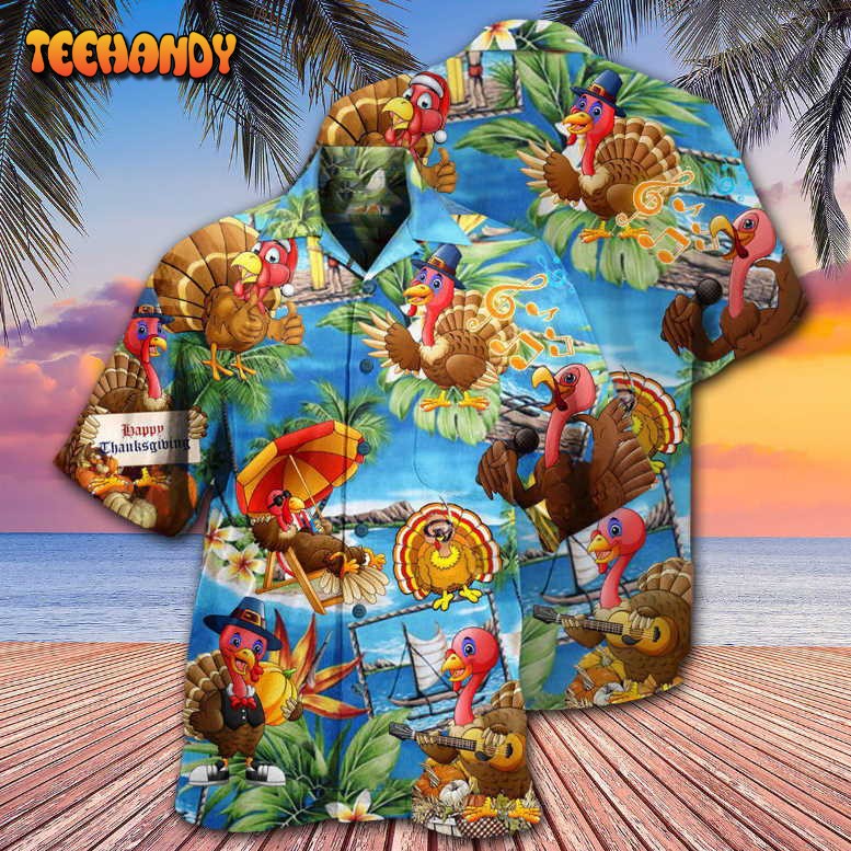 Turkey Happy Thanksgiving Hawaiian Shirt