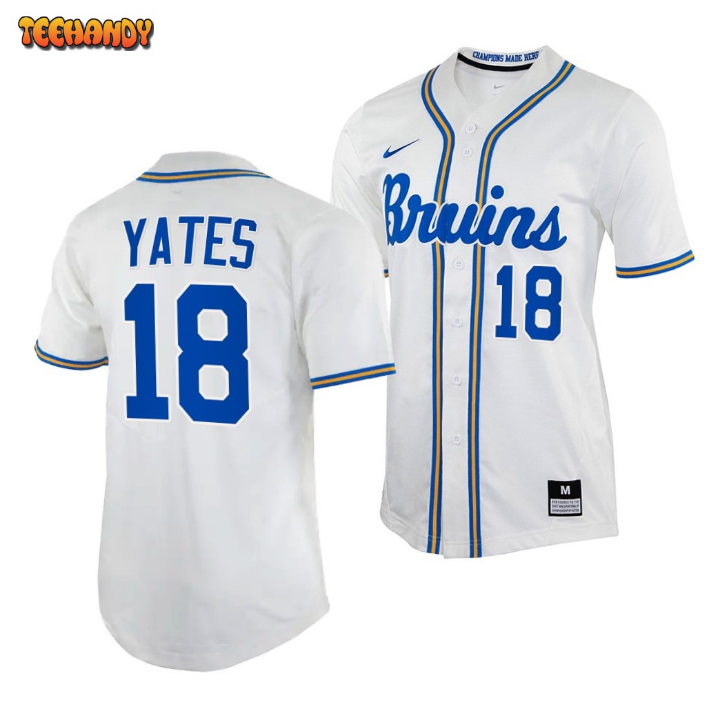 UCLA Bruins Carson Yates White College Baseball Jersey