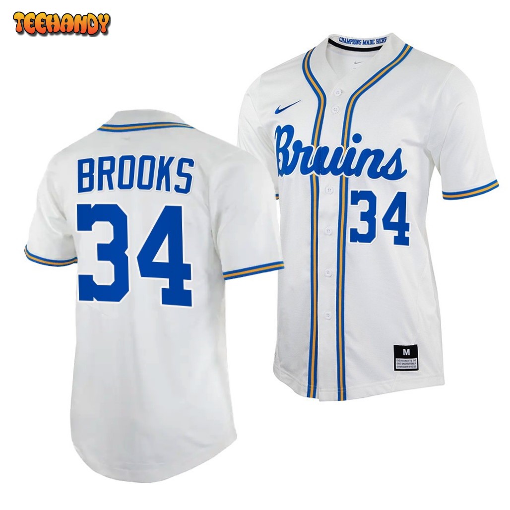 UCLA Bruins Jake Brooks White College Baseball Jersey