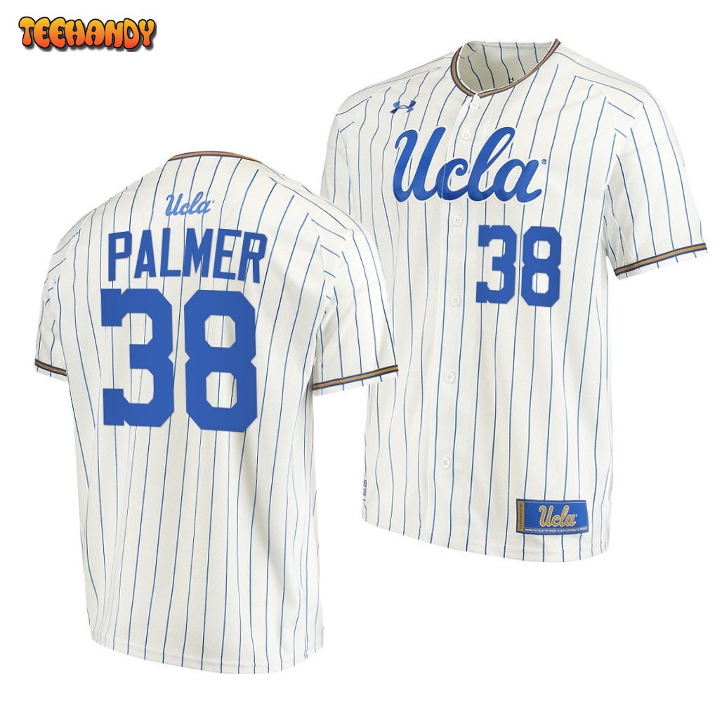 UCLA Bruins Jake Palmer White Pinstripes College Baseball Jersey