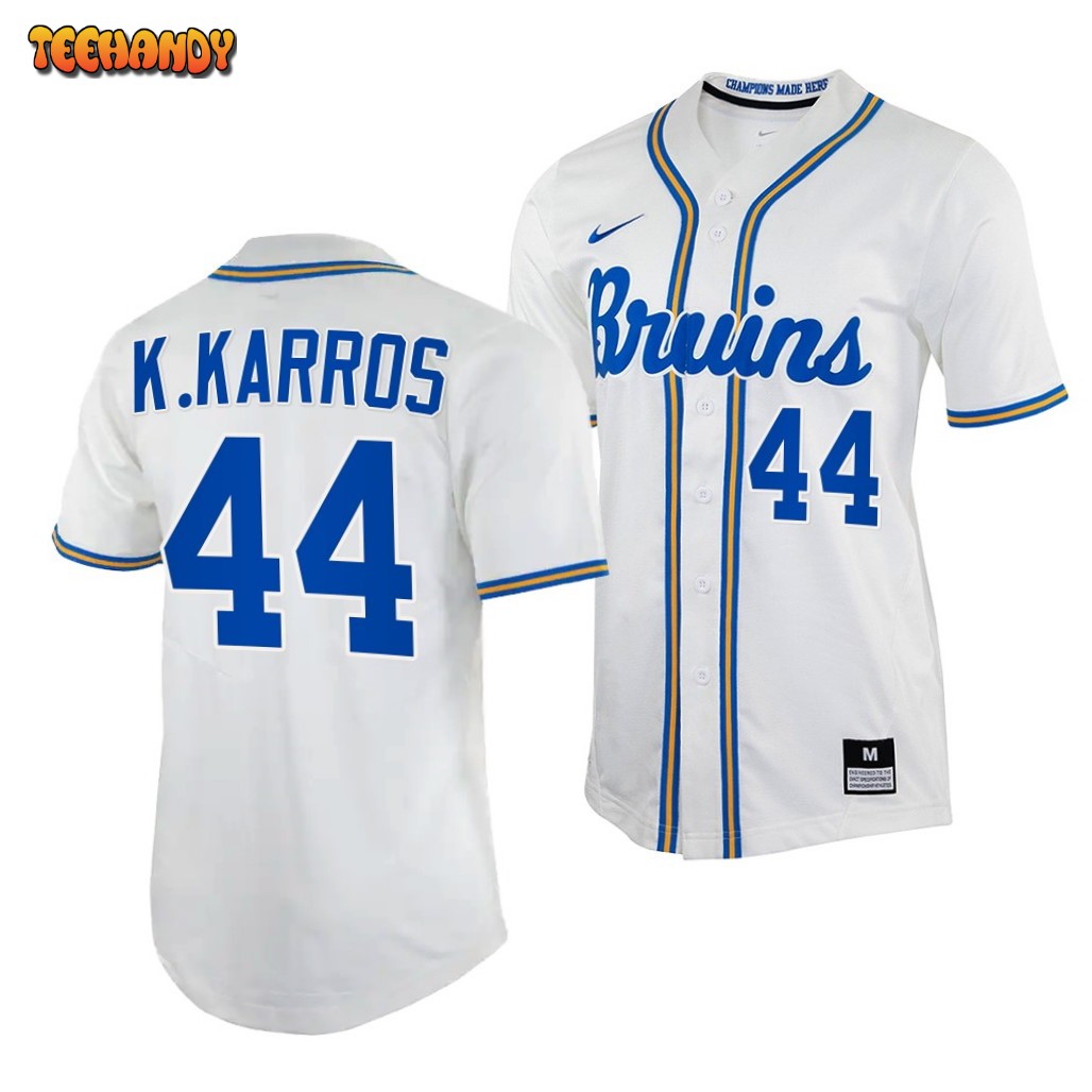 UCLA Bruins Kyle Karros White College Baseball Jersey