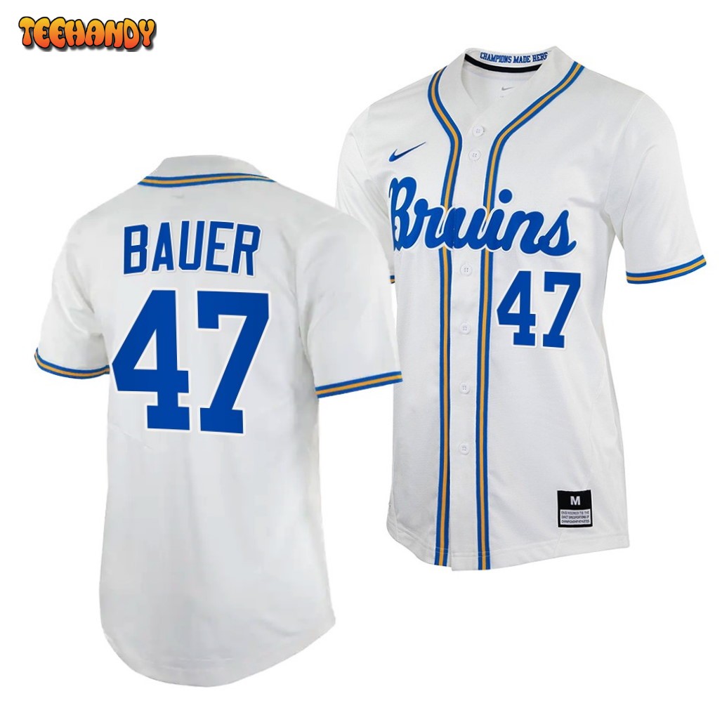 UCLA Bruins Trevor Bauer White College Baseball Jersey