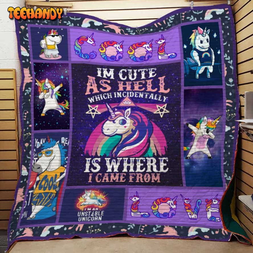 Unicorn 3D Customized Quilt Blanket