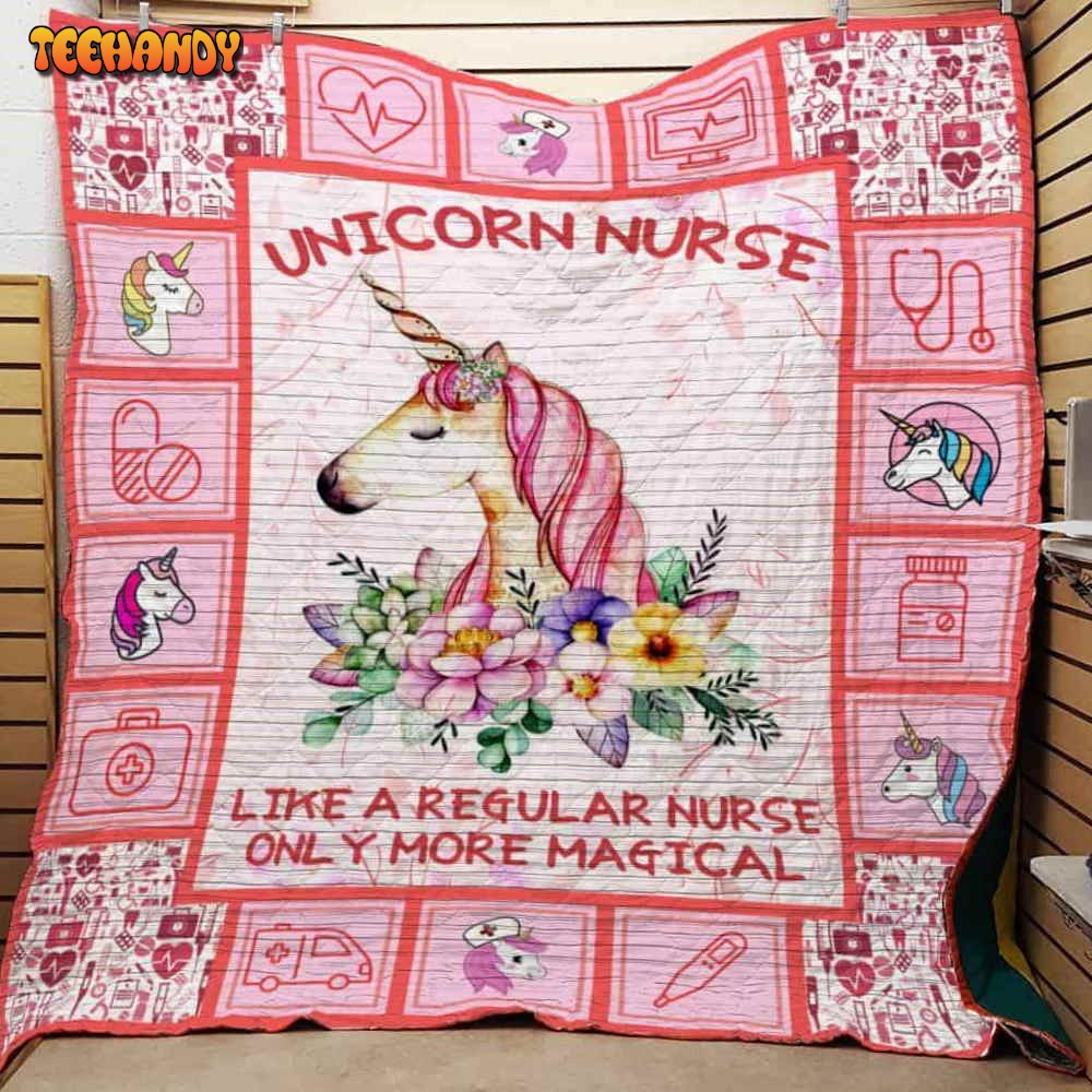 Unicorn Nurse 3D Customized Quilt Blanket