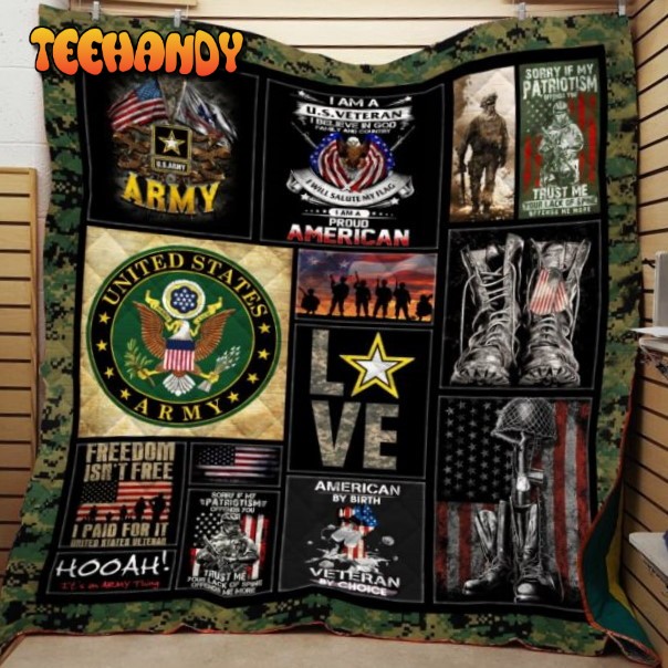 U.S. Veteran Printing 3D Customized Quilt Blanket