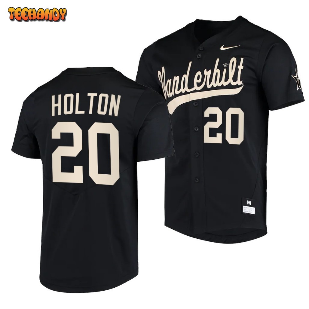 Vanderbilt Commodores Carter Holton College Baseball Jersey Black