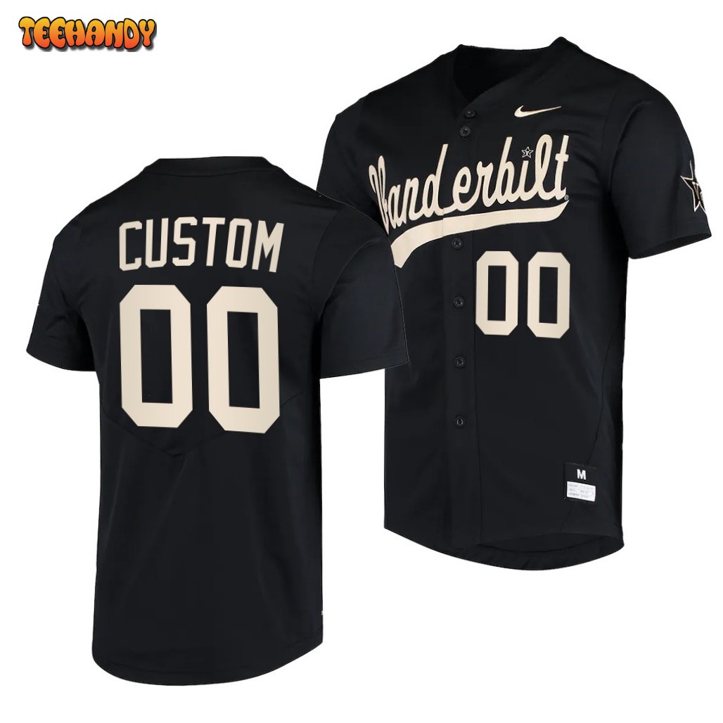 Vanderbilt Commodores Custom College Baseball Jersey Black