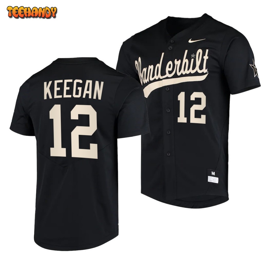 Vanderbilt Commodores Dominic Keegan College Baseball Jersey Black