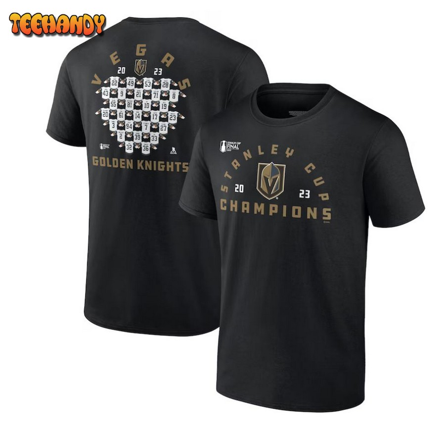 Vegas Golden Knights 2023 Stanley Cup Champions Jersey Roster T-Shirt