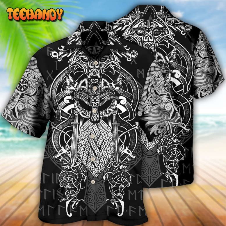 Viking Warrior Blood Pattern Hawaiian Shirt