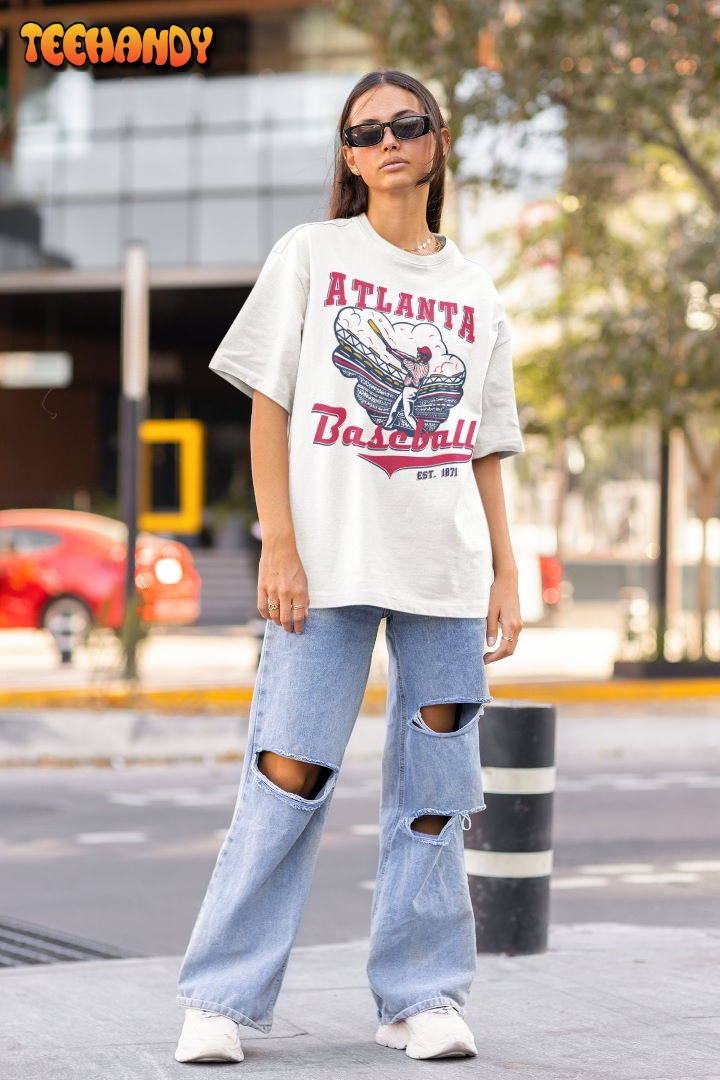 Vintage Atlanta Brave Crewneck Sweatshirt / T-Shirt, Braves EST 1871  Sweatshirt, Atlanta Baseball Shirt, Retro Braves Sh