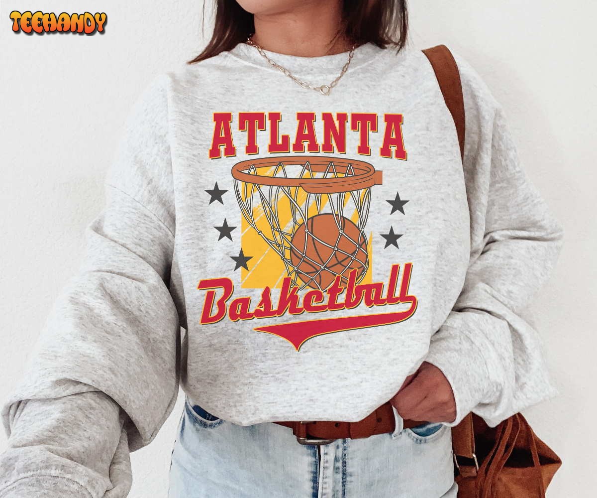 Vintage Atlanta Hawk Sweatshirt T-Shirt, Atlanta Basketball Shirt