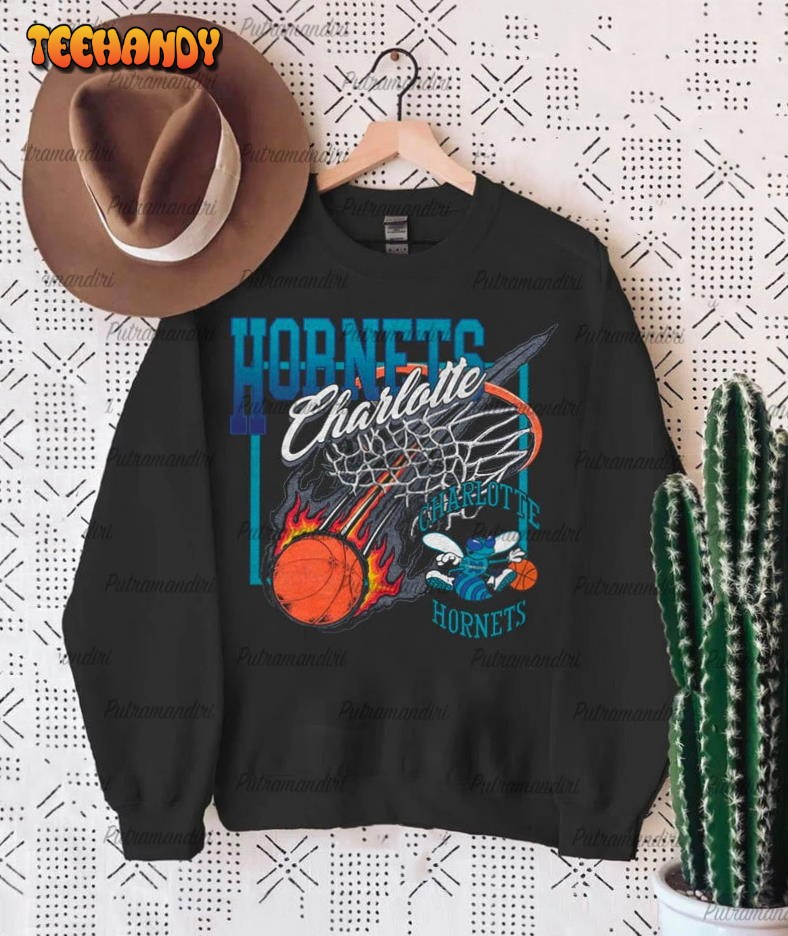 Vintage Charlotte Basketball Team Sweatshirt, Charlotte Jordan Crewneck Sweatshirt