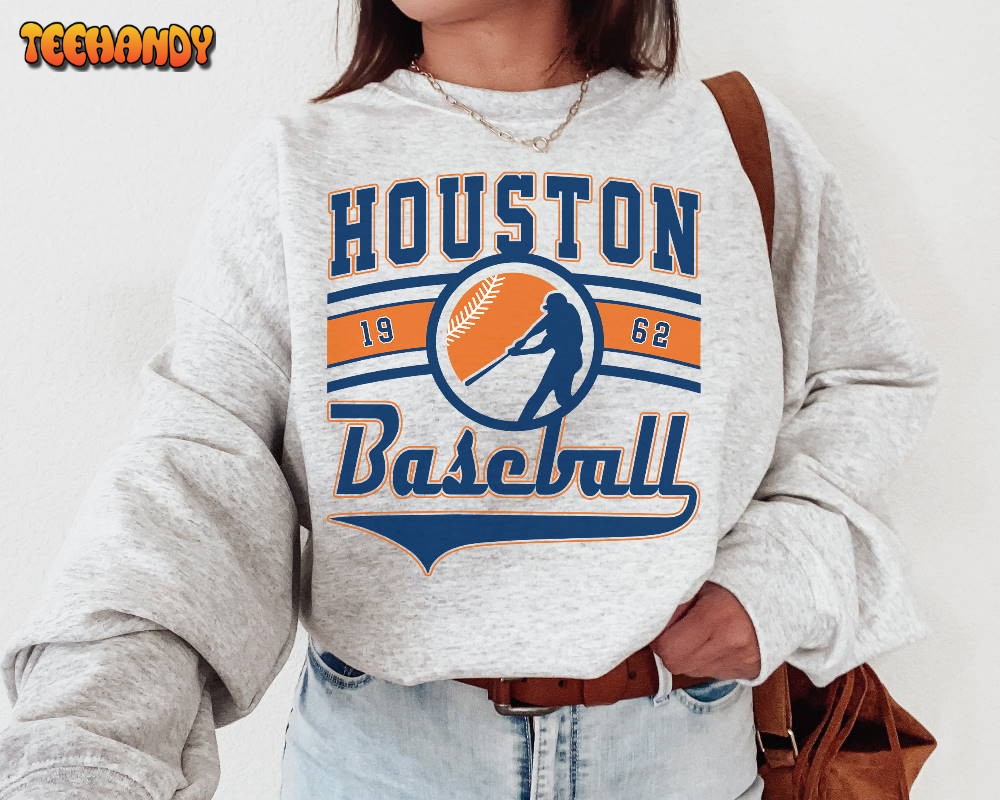 Vintage Houston Astro Crewneck Sweatshirt T-Shirt, Astros EST 1962 Sweatshirt