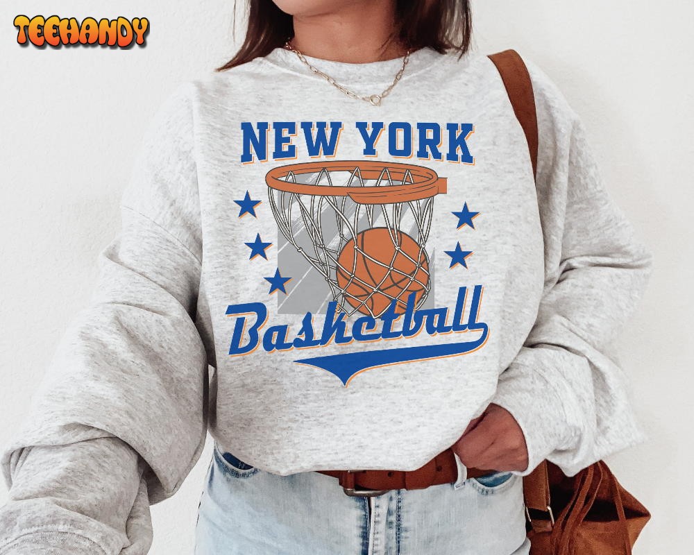 Vintage New York Knick Sweatshirt T-Shirt, New York Basketball Shirt