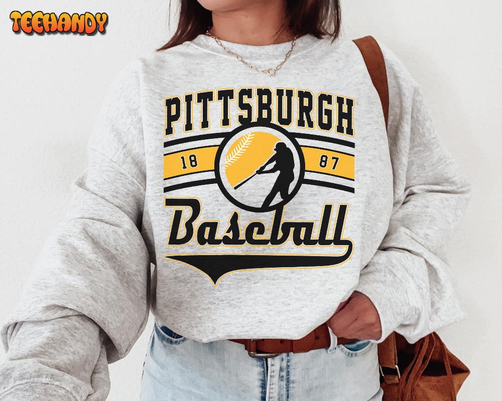 Vintage Pittsburgh Pirate Crewneck Sweatshirt T Shirt, Pirates EST 1887 Sweatshirt