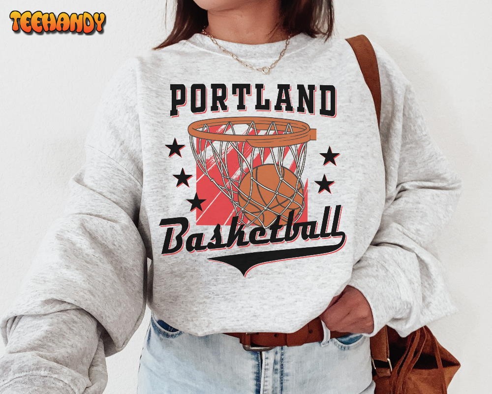 Vintage Portland Basketball Sweatshirt T-Shirt, Portland Blazer Basketball Fan Shirt