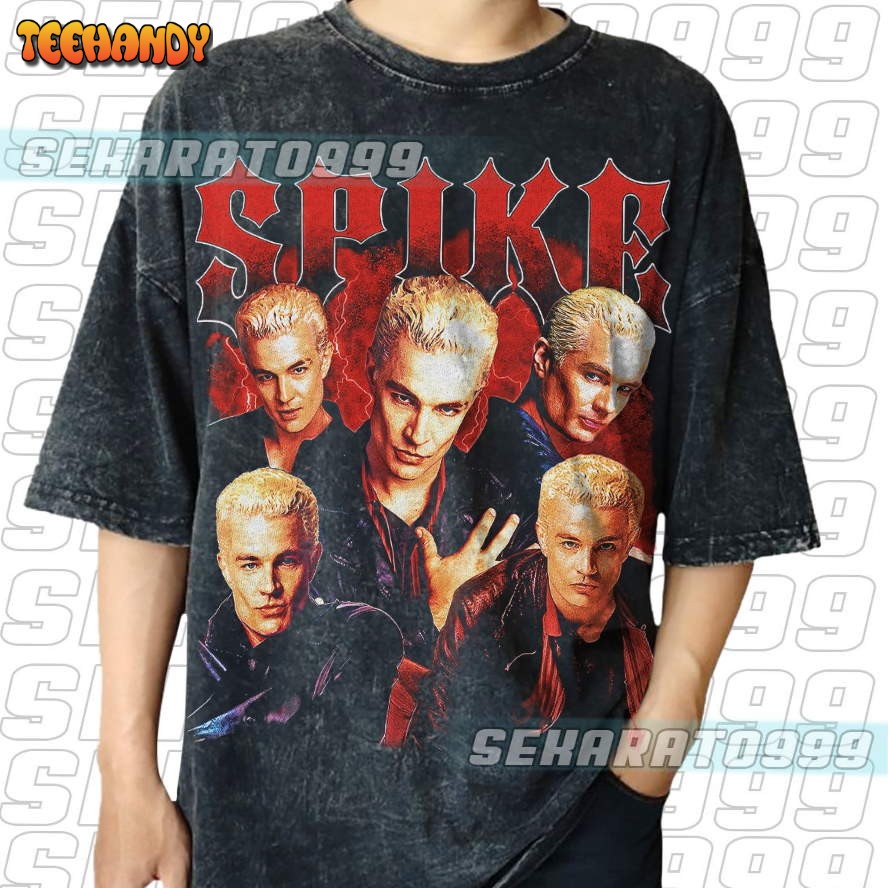 Vintage Wash William Spike Pratt T-shirt, Buffy Spike Sweatshirts