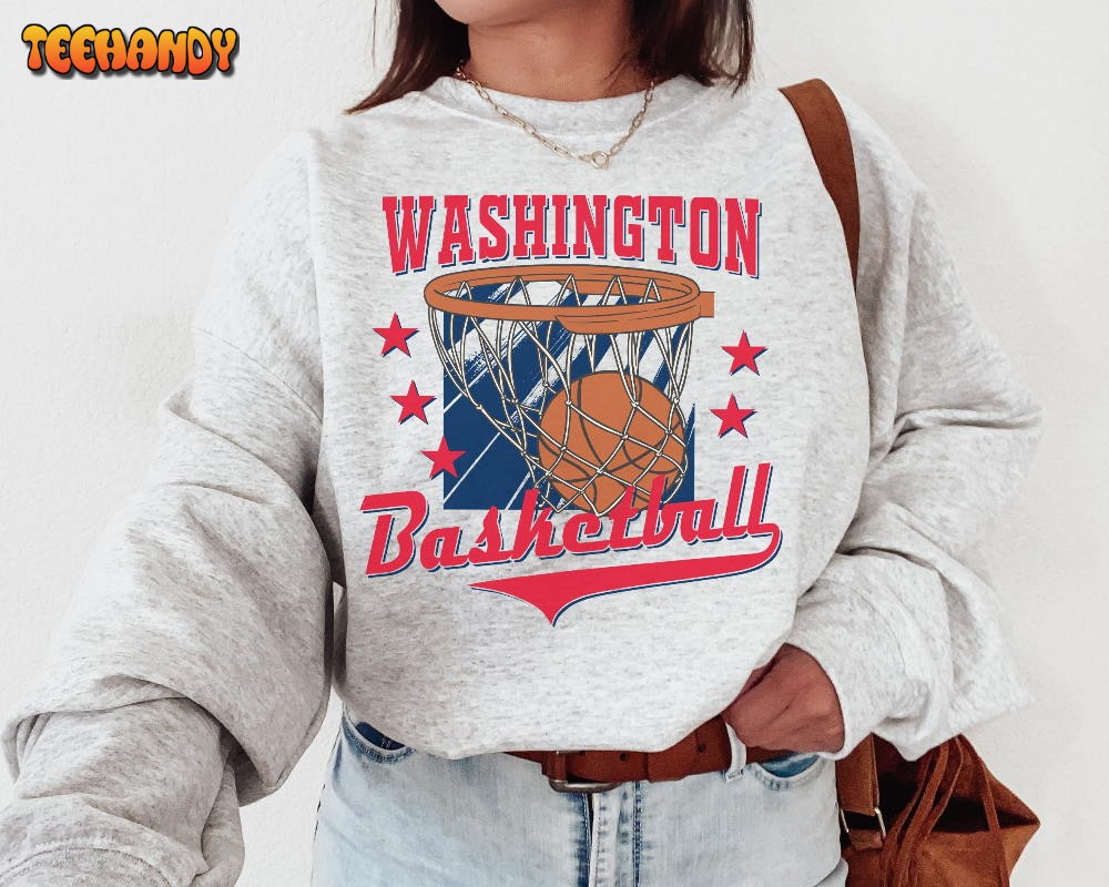 Vintage Washington Basketball Sweatshirt T-Shirt, Washington Wizard Basketball Fan Shirt