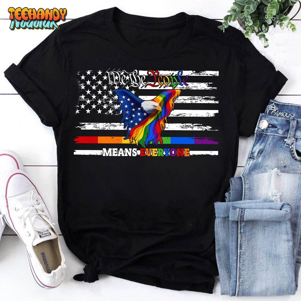 We The People Means Everyone Eagle American Flag Vintage T-Shirt