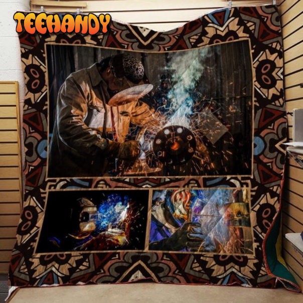 Welder Light Smoke 3D Customized Quilt Blanket