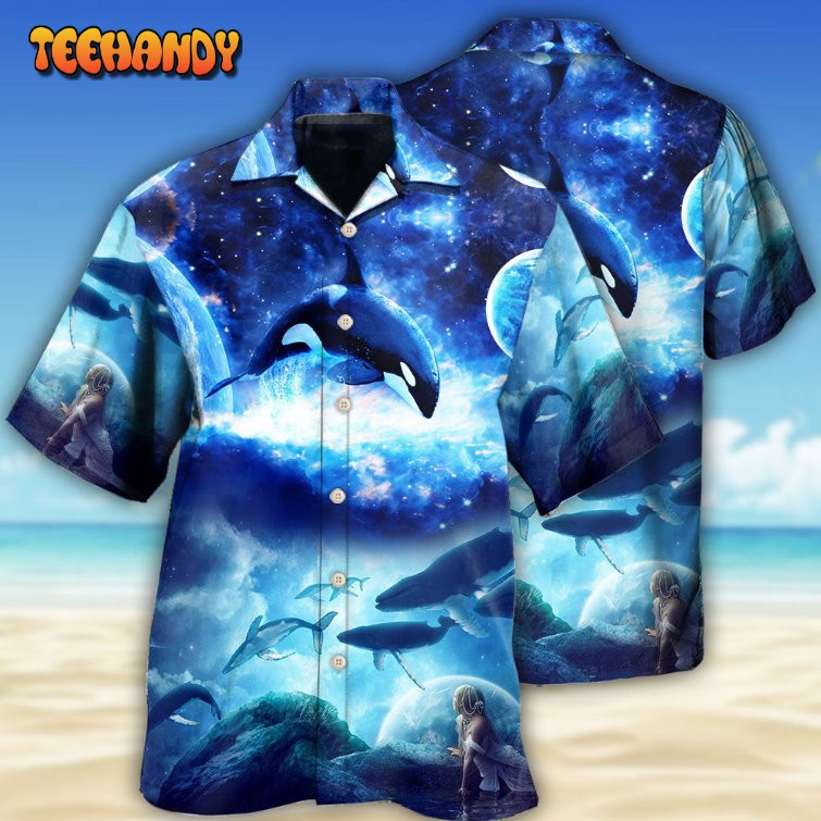 Whale Blue Galaxy Mysterious Hawaiian Shirt