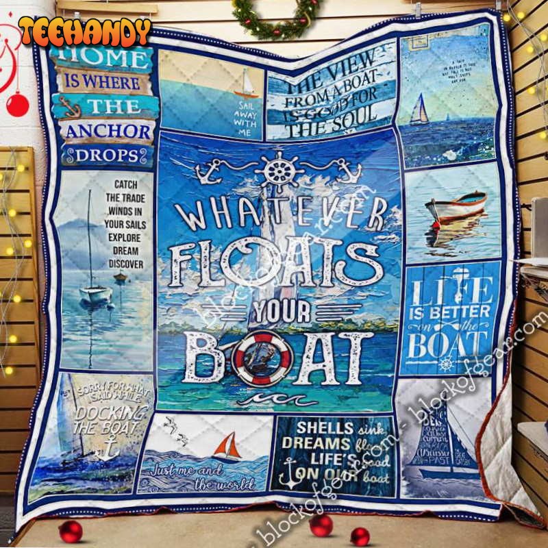 Whatever Floats Your Boat Boating 3D Quilt Blanket