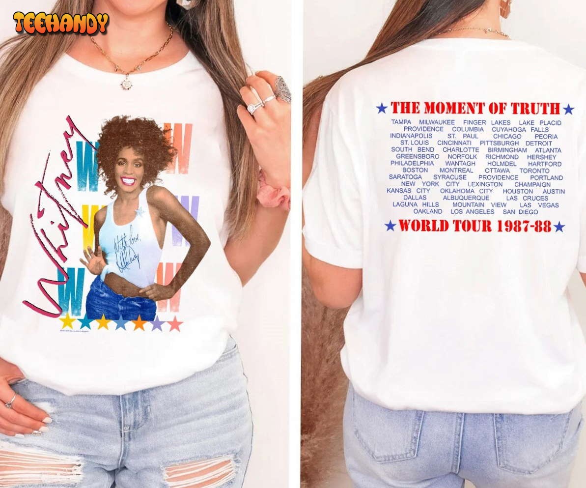 Whitney Houston The Moment Of Truth World Tour 1987-88 T-Shirt