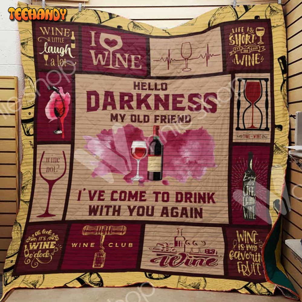 Wine 3D Customized Quilt Blanket