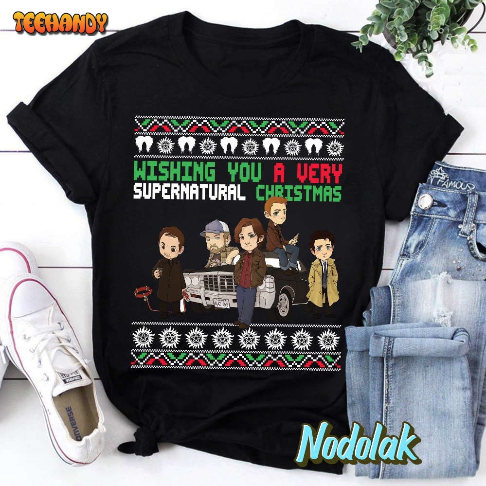 Wishing You A Very Supernatural Christmas T-Shirt, Supernatural Winchesters Shirt