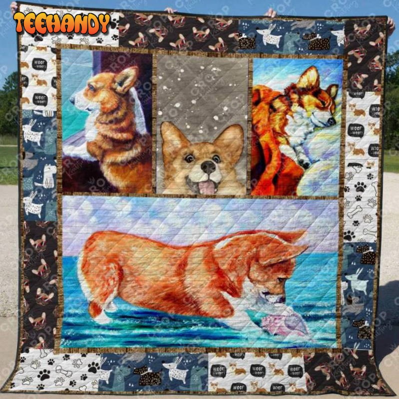 Woof Corgi 3D Quilt Blanket