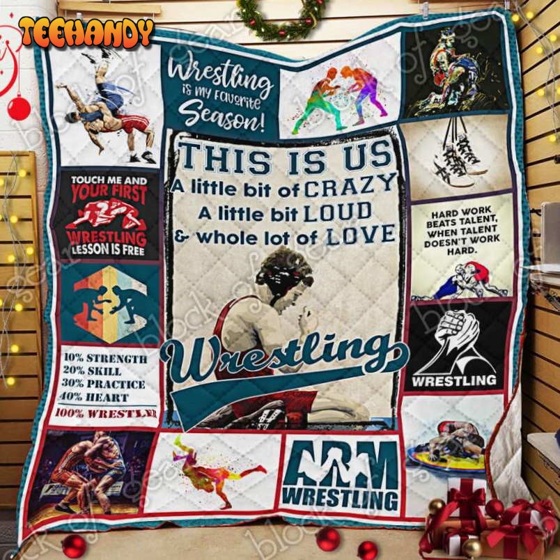 Wrestling 3D Quilt Blanket