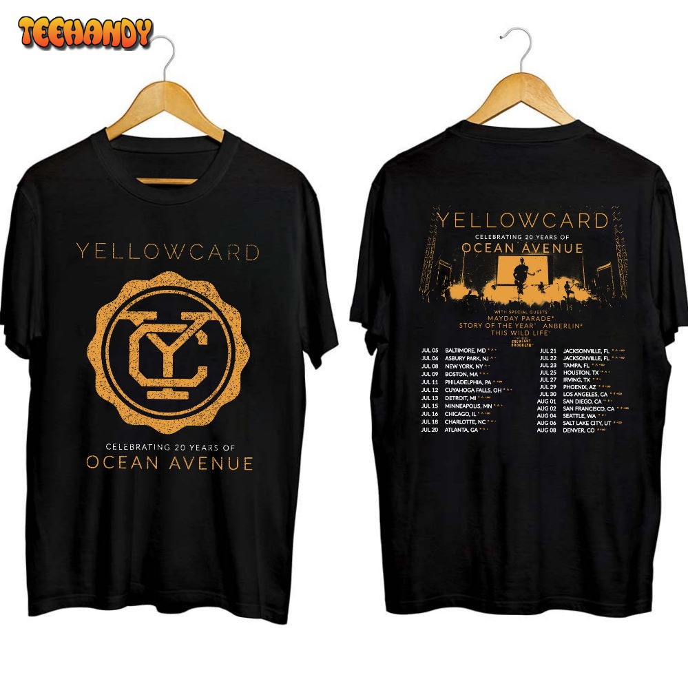 Yellowcard 2023 Tour Shirt, Yellowcard Fan Shirt
