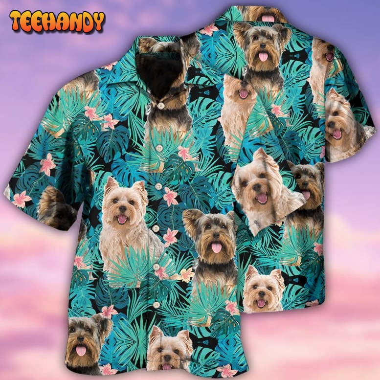 Yorkshire Terrier Dog Tropical Hawaiian Shirt