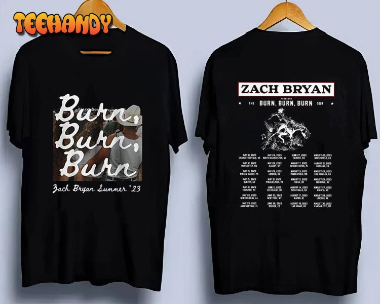 Zach Bryan Burn Tour 2023 Country Music Shirt