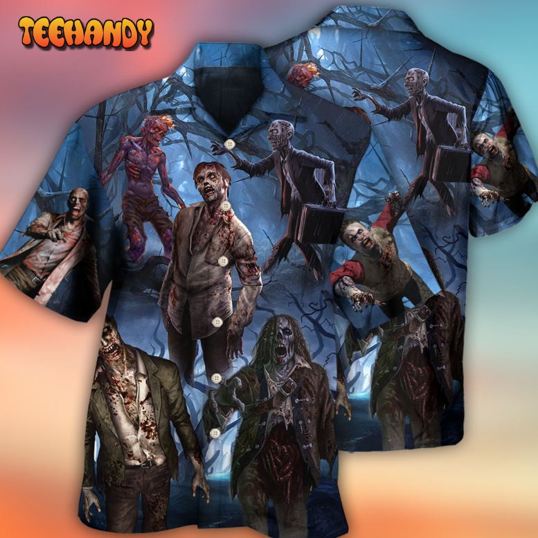 Zombie Blood Dark Scary Halloween Hawaiian Shirt