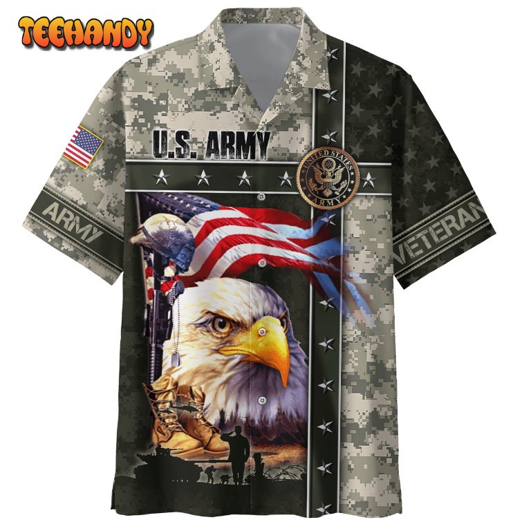 3D All Over Printed US Veteran Hawaiian Shirt, Gift Shirt For Memorial Day